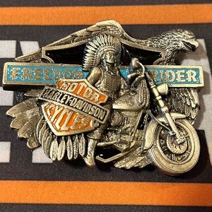 **Vintage**  Rare 1993 Harley Davidson Baron Freedom Rider Belt Buckle
